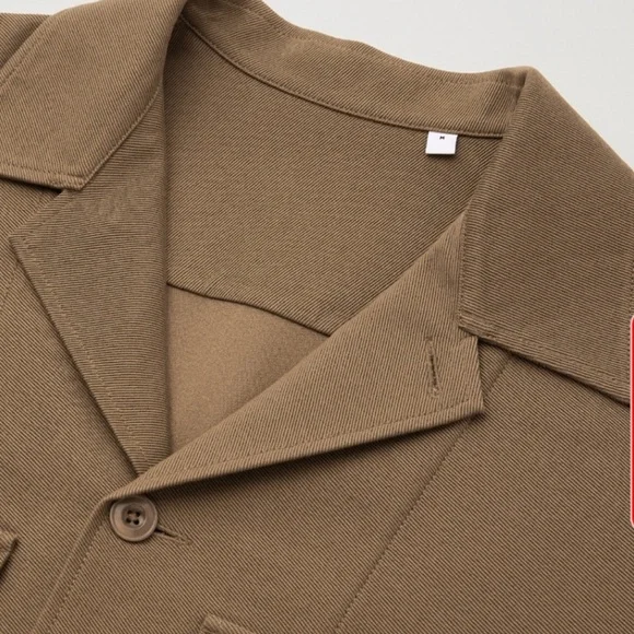 UNIQLO U x CHRISTOPHE LEMAIRE Unisex Jersey Shirt Jacket w/ Front Pockets Size L - Picture 6 of 15